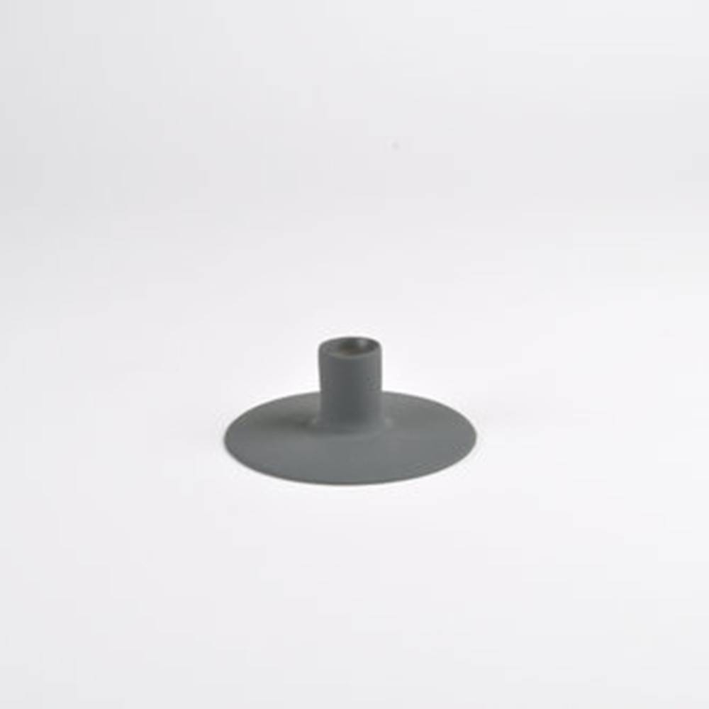 Zest Candle holder, Grey - Porcelain Candlesticks with Wubber Paint