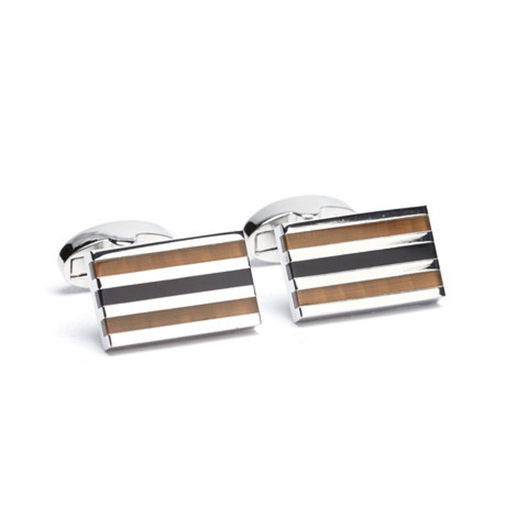 FlipMyTie Men's Brown & Hazelnut Cufflink