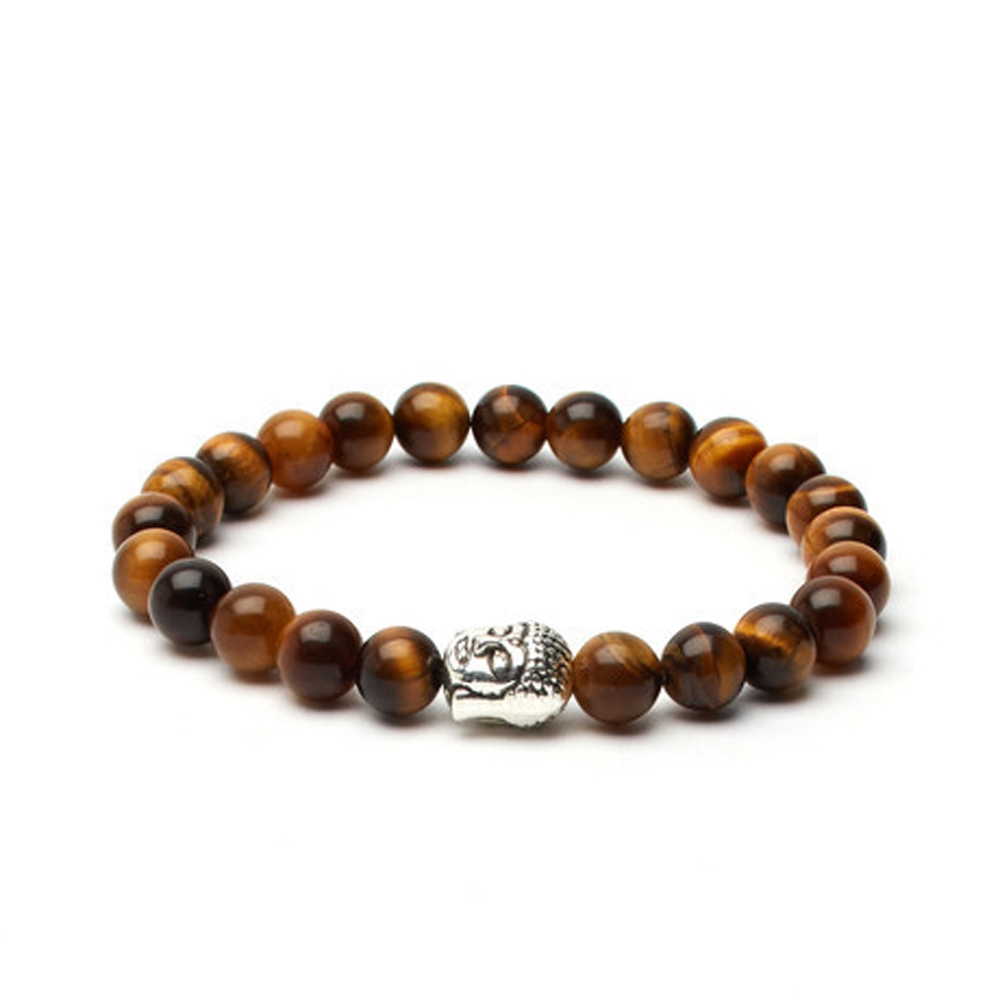 Brown Tiger's Eye Buddha Bracelet - Buttigo
