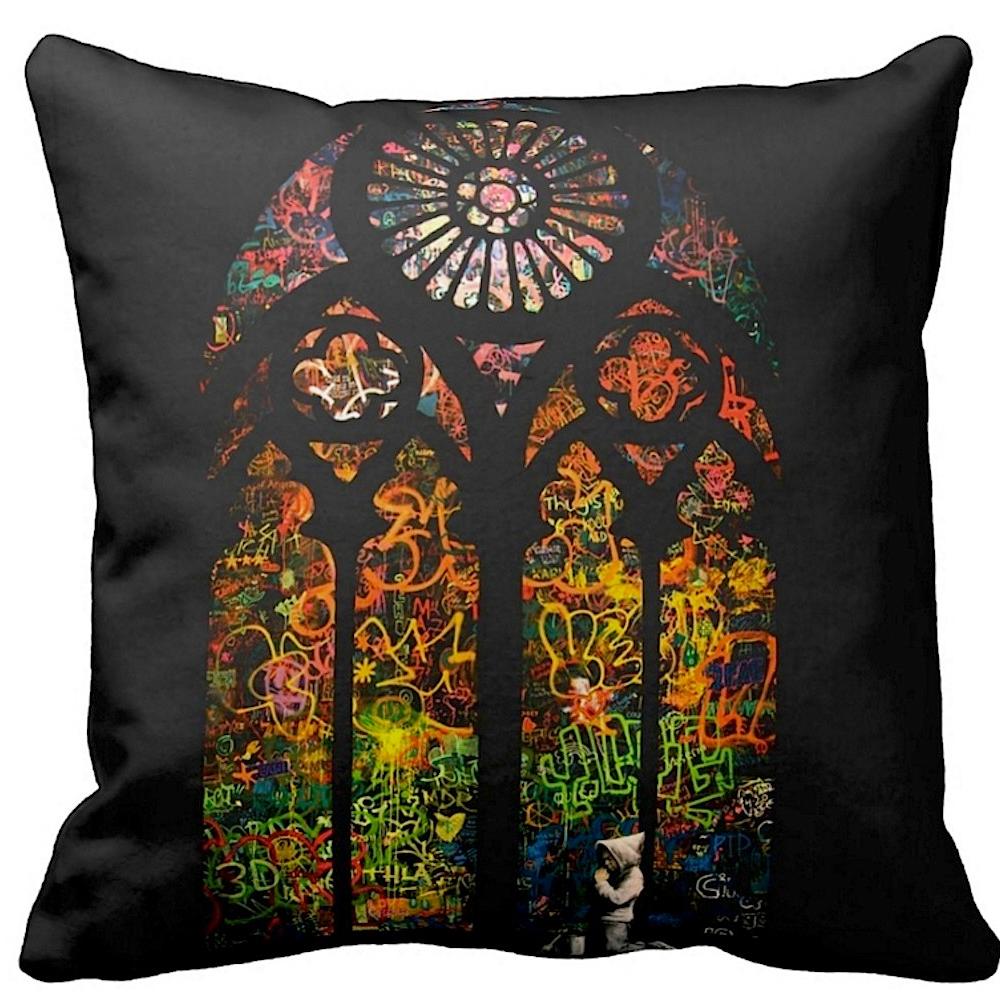 Stained Glass Window Graffiti | Banksy Art | iLeesh